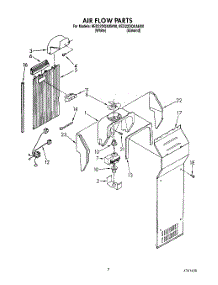 05 - Air Flow parts for Whirlpool Refrigerator 8ED22DQXAW00 from AppliancePartsPros.com