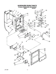 09 - Dispenser Front parts for Whirlpool Refrigerator 8ED22DQXAW00 from AppliancePartsPros.com