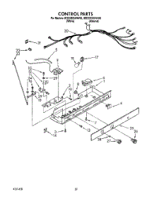 12 - Control, Lit / Optional parts for Whirlpool Refrigerator 8ED22DQXAW00 from AppliancePartsPros.com