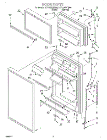 02 - Door parts for Whirlpool Refrigerator 8ET18GKXFW00 from AppliancePartsPros.com