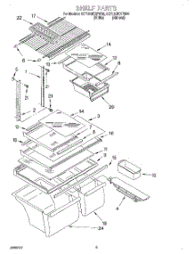 05 - Shelf, Lit / Optional parts for Whirlpool Refrigerator 8ET18GKXFW00 from AppliancePartsPros.com