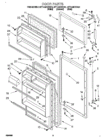 02 - Door parts for Whirlpool Refrigerator 8ET14GKXDG01 from AppliancePartsPros.com