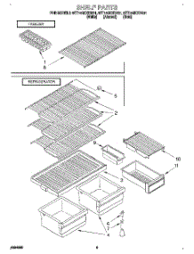 05 - Shelf, Lit / Optional parts for Whirlpool Refrigerator 8ET14GKXDG01 from AppliancePartsPros.com