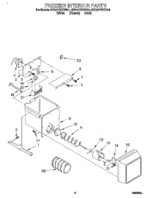 05 - Freezer Interior parts for Whirlpool Refrigerator 8ED22PWXDW01 from AppliancePartsPros.com