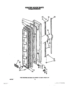 06 - Freezer Door parts for Whirlpool Refrigerator 8ED20ZKXXW00 from AppliancePartsPros.com