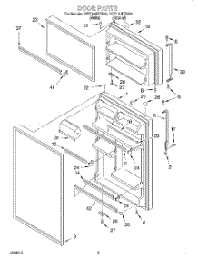 02 - Door parts for Whirlpool Refrigerator 3VET19NKFN03 from AppliancePartsPros.com