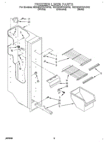 03 - Freezer Liner parts for Whirlpool Refrigerator 8ED20ZKXAW02 from AppliancePartsPros.com