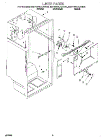 02 - Liner parts for Whirlpool Refrigerator 8ET18NKXAW00 from AppliancePartsPros.com