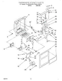 08 - Dispenser Front parts for Whirlpool Refrigerator 4YED27DQDN01 from AppliancePartsPros.com