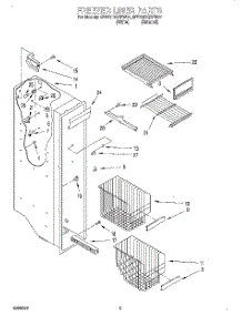 04 - Freezer Liner parts for Whirlpool Refrigerator 8ED25DQXFN01 from AppliancePartsPros.com