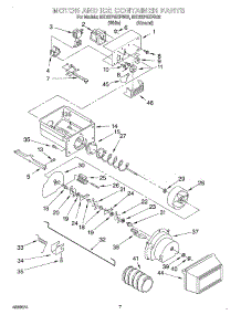 06 - Motor And Ice Container parts for Whirlpool Refrigerator 8ED22PQXFN02 from AppliancePartsPros.com