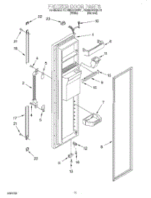 07 - Freezer Door parts for Whirlpool Refrigerator 4ED25DQXDN01 from AppliancePartsPros.com