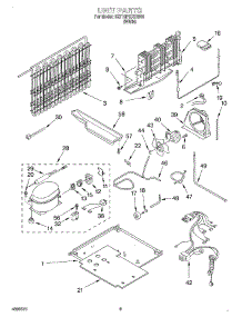 05 - Unit parts for Whirlpool Refrigerator 6ET19PKXHW00 from AppliancePartsPros.com