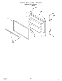 06 - Freezer Door, Optional parts for Whirlpool Refrigerator 6ET19PKXHW00 from AppliancePartsPros.com