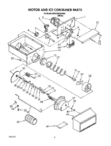 06 - Motor And Ice Container parts for Whirlpool Refrigerator 8ED22RQXXW00 from AppliancePartsPros.com