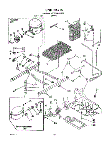 10 - Unit parts for Whirlpool Refrigerator 8ED22RQXXW00 from AppliancePartsPros.com