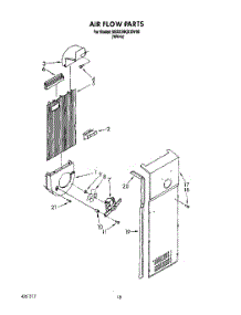 11 - Air Flow parts for Whirlpool Refrigerator 8ED22RQXXW00 from AppliancePartsPros.com