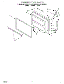 02 - Freezer Door parts for Whirlpool Refrigerator 8ET18ZKXDN01 from AppliancePartsPros.com
