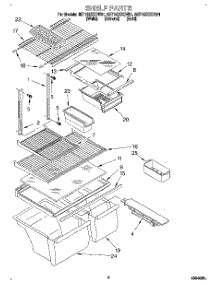 03 - Shelf parts for Whirlpool Refrigerator 8ET18ZKXDN01 from AppliancePartsPros.com