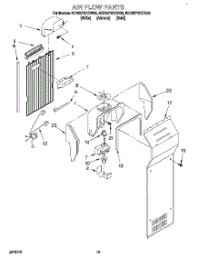 10 - Air Flow parts for Whirlpool Refrigerator 8ED22PWXDN00 from AppliancePartsPros.com
