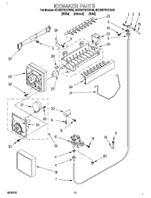 12 - Icemaker, Lit / Optional parts for Whirlpool Refrigerator 8ED22PWXDN00 from AppliancePartsPros.com