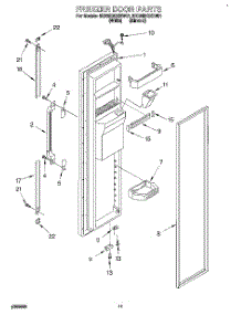 07 - Freezer Door parts for Whirlpool Refrigerator 8ED25DQXDN01 from AppliancePartsPros.com