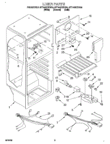 03 - Liner parts for Whirlpool Refrigerator 8ET14GKXDN00 from AppliancePartsPros.com