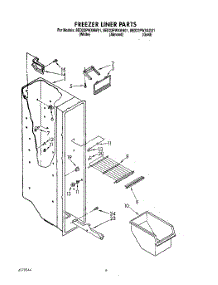 04 - Freezer Liner parts for Whirlpool Refrigerator 8ED22PWXAW01 from AppliancePartsPros.com