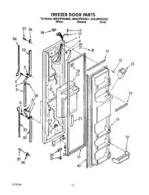 07 - Freezer Door parts for Whirlpool Refrigerator 8ED22PWXAW01 from AppliancePartsPros.com