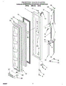 05 - Freezer Door parts for Whirlpool Refrigerator 8ED20ZKXDG01 from AppliancePartsPros.com