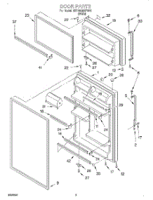 02 - Door parts for Whirlpool Refrigerator 3ET18GMXFW01 from AppliancePartsPros.com