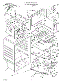 03 - Liner parts for Whirlpool Refrigerator 3ET18GMXFW01 from AppliancePartsPros.com
