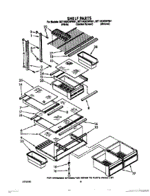 05 - Shelf parts for Whirlpool Refrigerator 3ET18GKXWW01 from AppliancePartsPros.com