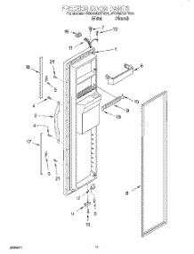 07 - Freezer Door parts for Whirlpool Refrigerator 4ED25DQXFN01 from AppliancePartsPros.com