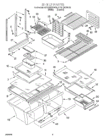 03 - Shelf parts for Whirlpool Refrigerator 3ET21DKXDW03 from AppliancePartsPros.com