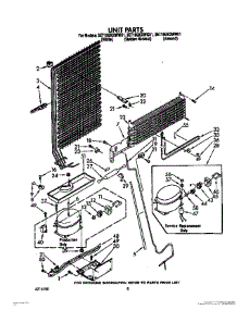 07 - Unit parts for Whirlpool Refrigerator 3ET18GKXWW01 from AppliancePartsPros.com