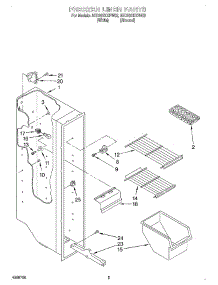 03 - Freezer Liner parts for Whirlpool Refrigerator 8ED20ZKXFN03 from AppliancePartsPros.com