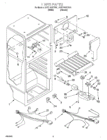 03 - Liner, Lit / Optional parts for Whirlpool Refrigerator 3VET16GKFW01 from AppliancePartsPros.com