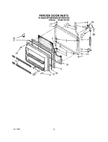 07 - Freezer Door parts for Whirlpool Refrigerator 8ET18DKXXN00 from AppliancePartsPros.com
