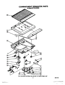 04 - Compartment Separator parts for Whirlpool Refrigerator 8ET14ZKXWW00 from AppliancePartsPros.com