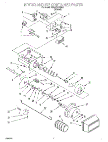 06 - Motor And Ice Container parts for Whirlpool Refrigerator 7ED22PQXDN01 from AppliancePartsPros.com