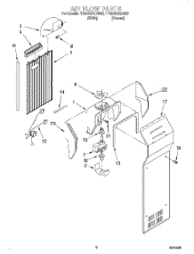 04 - Air Flow parts for Whirlpool Refrigerator 4YED20TKDW02 from AppliancePartsPros.com