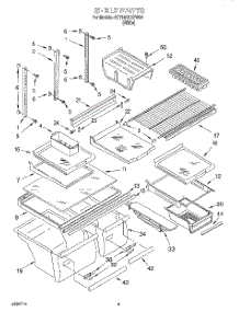 03 - Shelf parts for Whirlpool Refrigerator 6ET19DKXFW00 from AppliancePartsPros.com