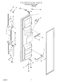 08 - Freezer Door parts for Whirlpool Refrigerator 7ED22PQXDN01 from AppliancePartsPros.com