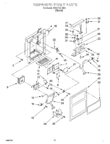 09 - Dispenser Front parts for Whirlpool Refrigerator 7ED22PQXDN01 from AppliancePartsPros.com