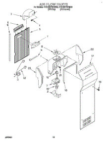 10 - Air Flow parts for Whirlpool Refrigerator 4YED22PWBN00 from AppliancePartsPros.com