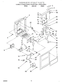 08 - Dispenser Front parts for Whirlpool Refrigerator 3VED29DQEN01 from AppliancePartsPros.com