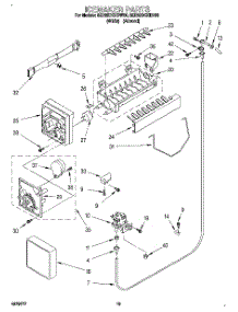 12 - Icemaker, Lit / Optional parts for Whirlpool Refrigerator 8ED25DQXDW00 from AppliancePartsPros.com