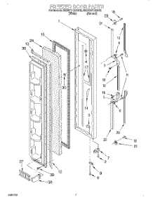 05 - Freezer Door parts for Whirlpool Refrigerator 8ED20TKXDN02 from AppliancePartsPros.com