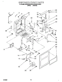 09 - Dispenser Front parts for Whirlpool Refrigerator 8ED22DQXBW01 from AppliancePartsPros.com